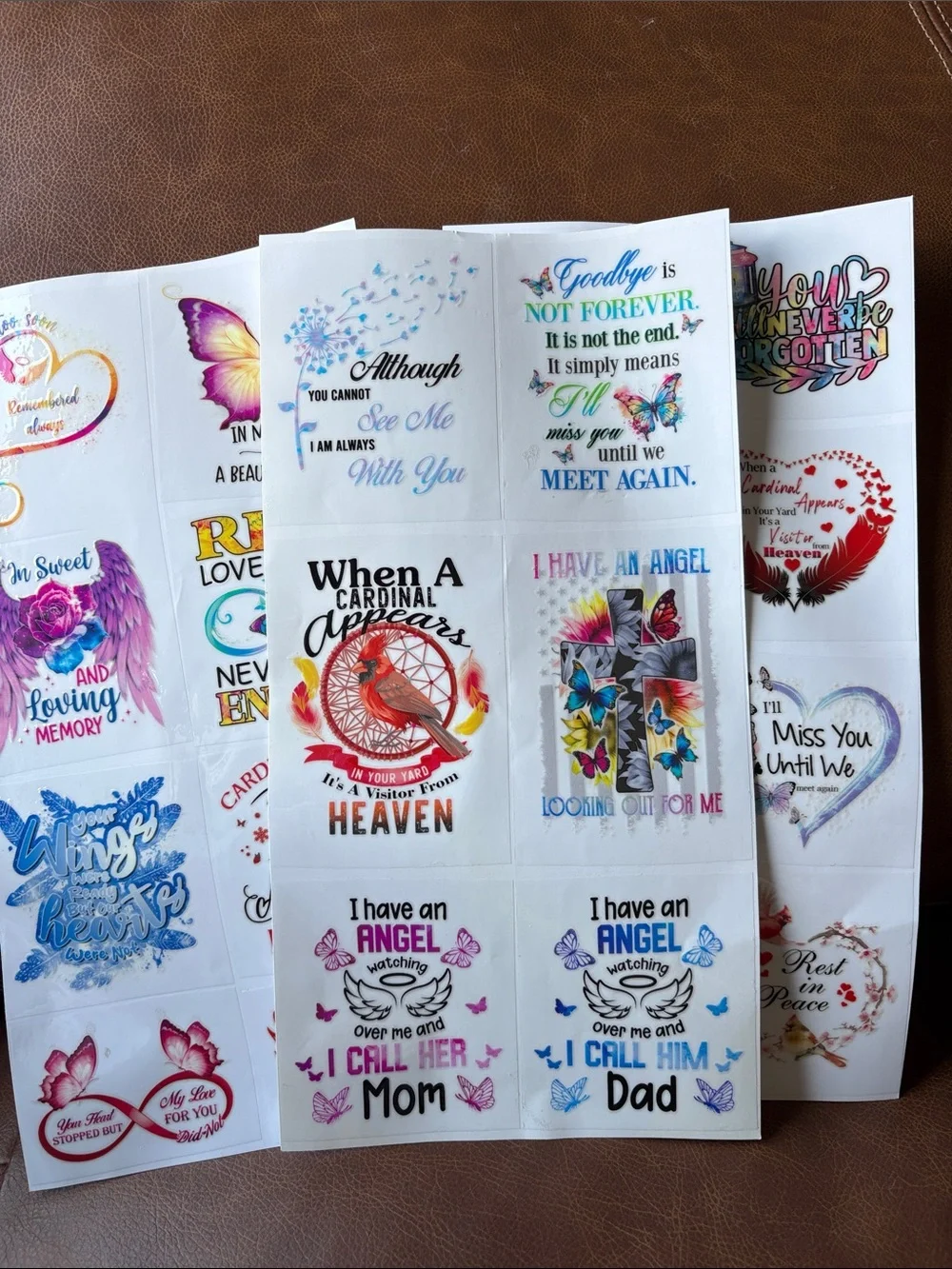 Colorful Memorial Sticker Sheet - Multicolor Inspirational Decals 23pcs